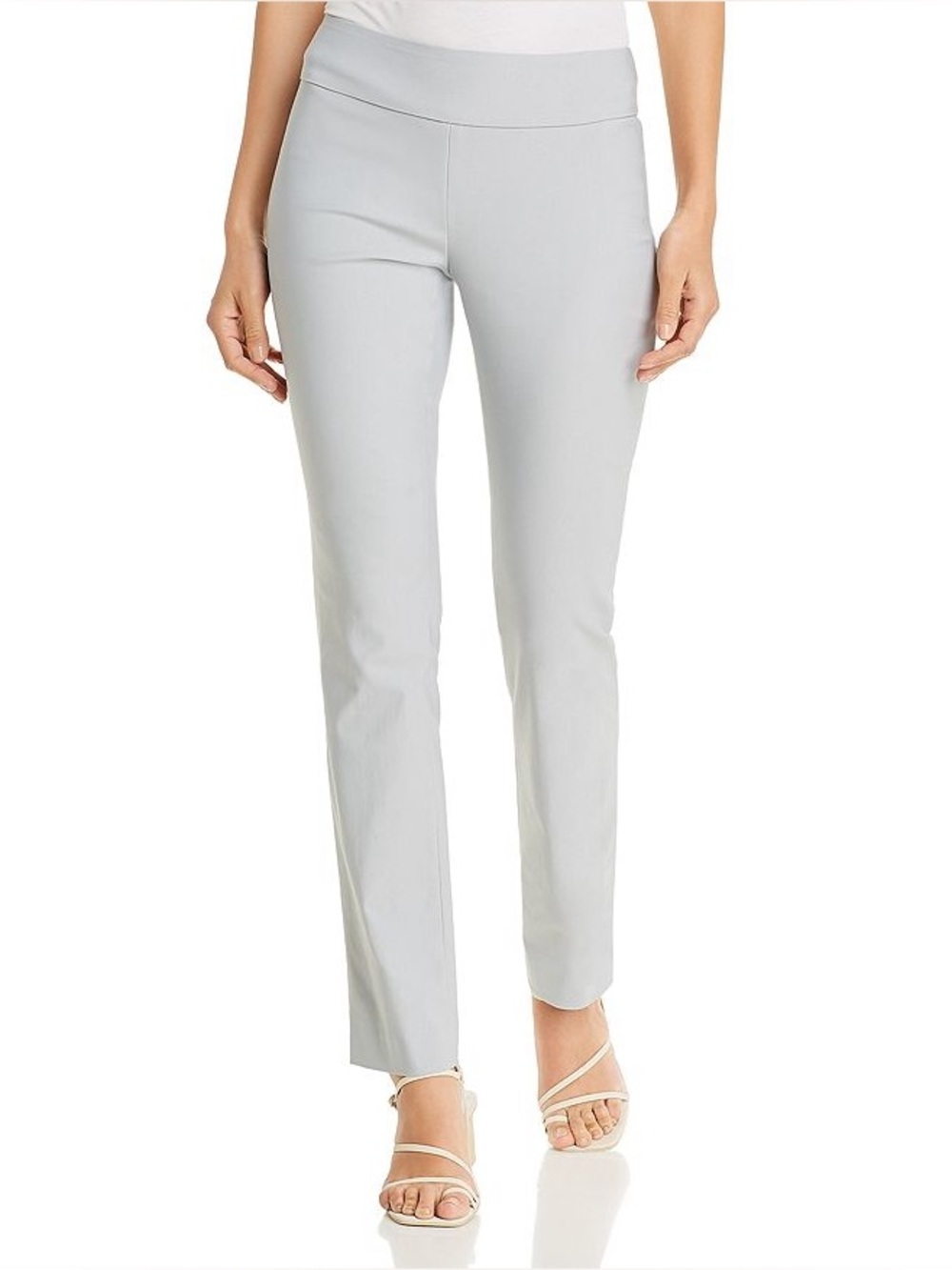 NIC+ZOE Dress Pants Stone Gray Stretch Pull On Size 2